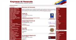 Desktop Screenshot of empresasdevenezuela.com